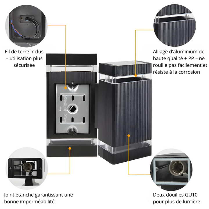 Applique Murale Extérieur LED Étanche Décorative