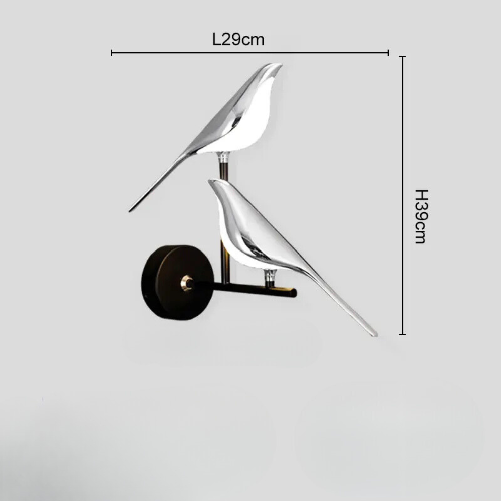 Applique Murale avec Interrupteur LED rotative 360° | Oiseau
