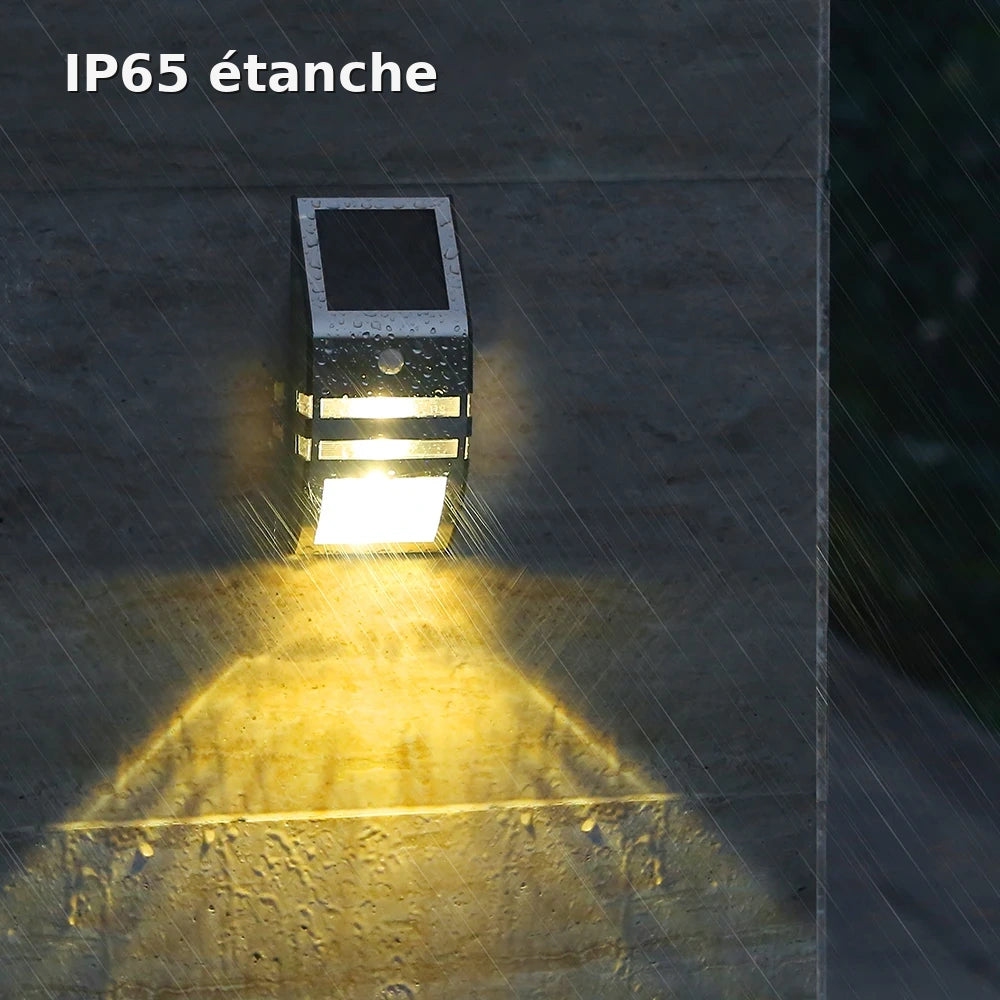 Applique Murale Solaire LED | Détection de Mouvement et Design Épuré