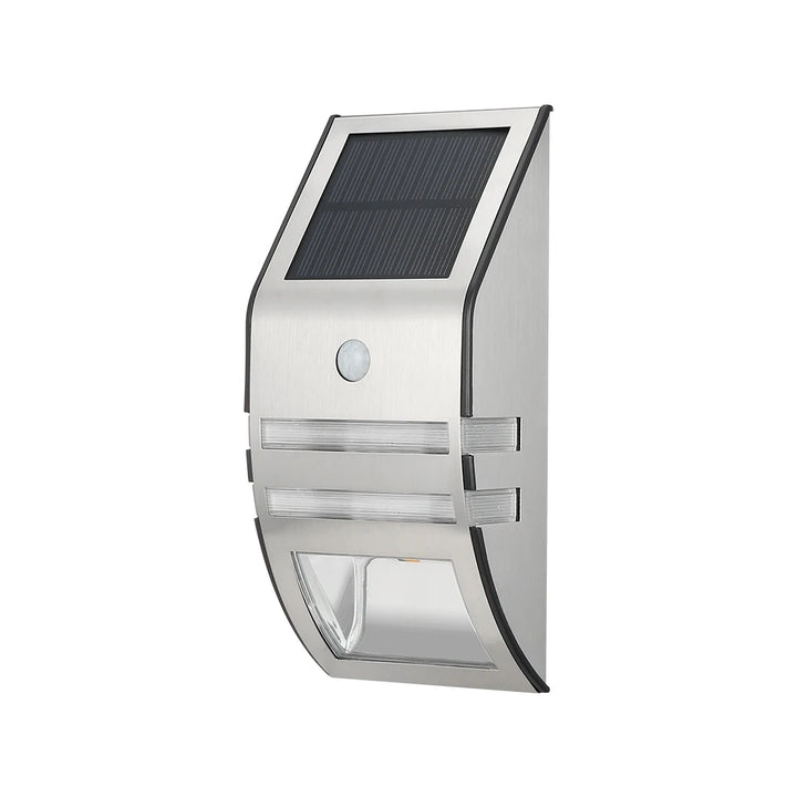 Applique murale solaire LED Luminaire Essenza avec détecteur de mouvement, design épuré et moderne pour extérieur.