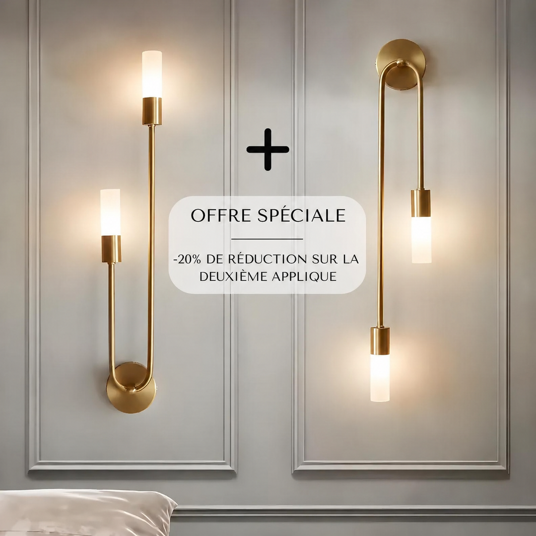 Applique murale LED minimaliste Luminaire Essenza avec design nordique, éclairage décoratif pour intérieur moderne.