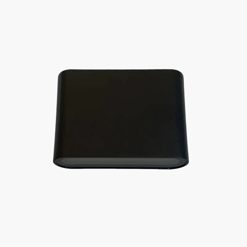 Applique extérieure murale LED étanche Luminaire Essenza, noir, blanc froid, 6W, design moderne, 11,5 cm.