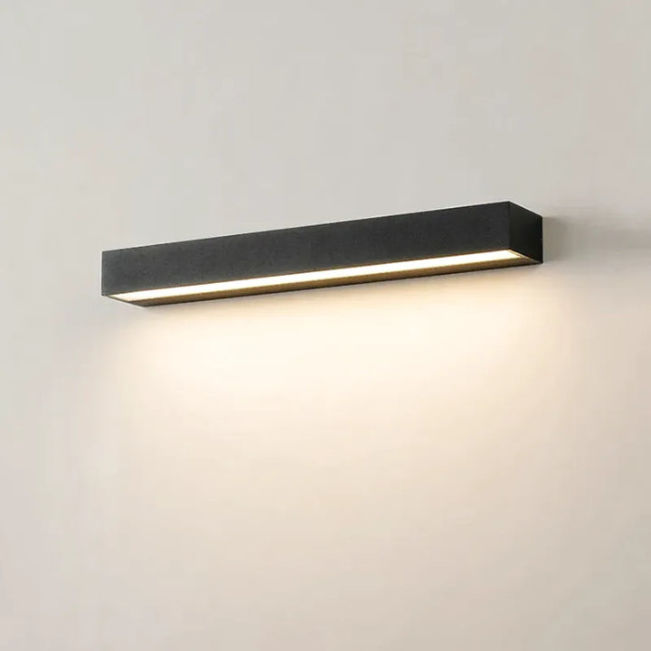 Applique extérieure murale LED rectangulaire Luminaire Essenza, éclairage blanc chaud 3000K, design décoratif, 50 cm.