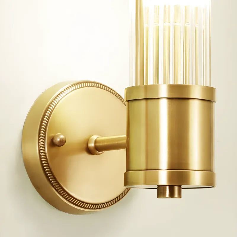 Applique LED Murale Luxe moderne en cristal et métal doré, design nordique, 46 cm, blanc chaud 2700-3500K, Luminaire Essenza