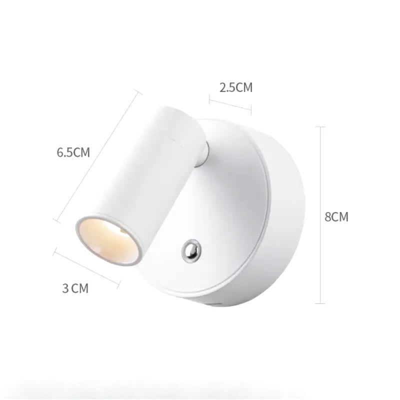 Applique murale LED sans fil Luminaire Essenza avec interrupteur, intensité variable et base magnétique, éclairage moderne.