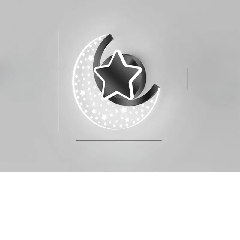 Applique murale LED moderne pour chambre d'enfant, design décoratif en noir et blanc, éclairage chaud, Luminaire Essenza.