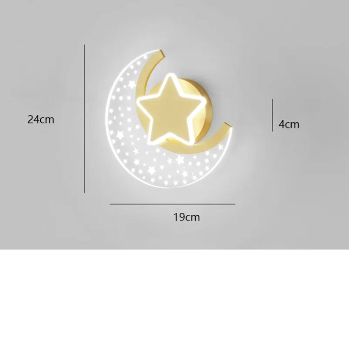 Applique murale LED moderne pour chambre d'enfant Luminaire Essenza, design décoratif blanc chaud, éclairage doux et élégant