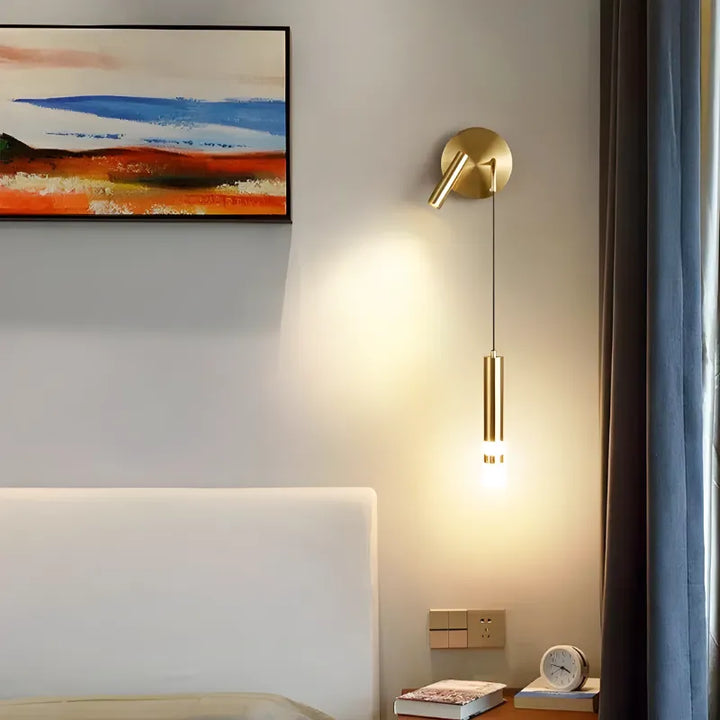 Applique murale chambre à coucher nordique à double tête en or blanc chaud, éclairage LED 2700-3500K, design moderne Luminaire Essenza