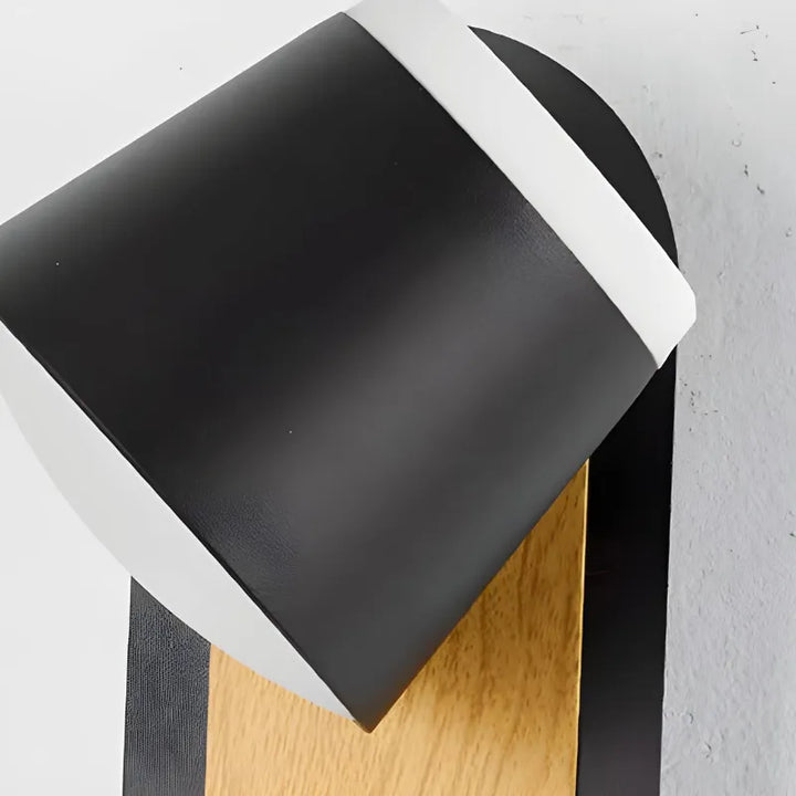 Applique murale LED orientable pour chambre adulte, style nordique, finition noire ou blanche, lumière chaude 2700-3500K.