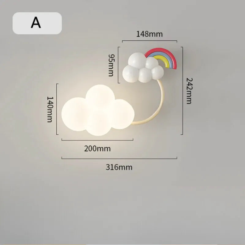 Applique murale pour chambre d'enfant Luminaire Essenza en forme de jouet avec trois couleurs vives, design ludique pour la décoration.