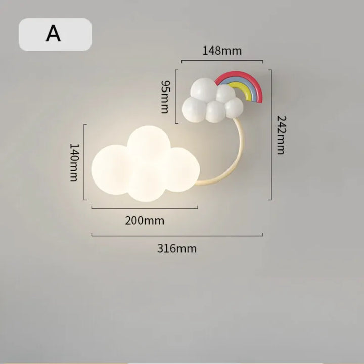 Applique murale pour chambre d'enfant Luminaire Essenza en forme de jouet avec trois couleurs vives, design ludique pour la décoration.