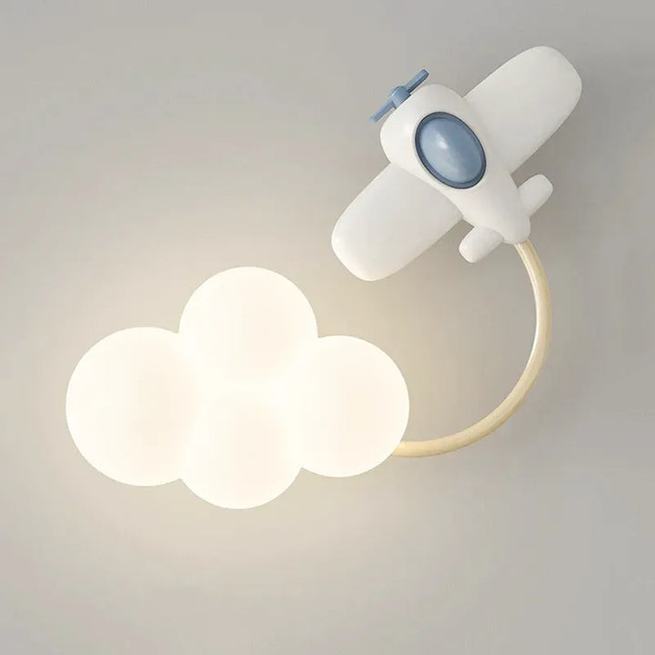 Applique murale pour chambre d'enfant en forme de jouet, Luminaire Essenza, avec trois couleurs disponibles, éclairage doux.