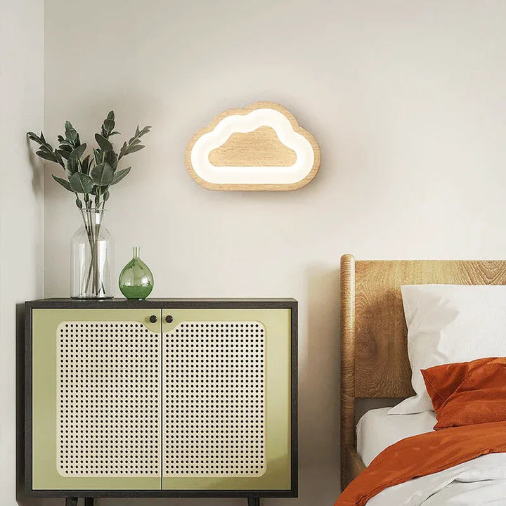 Applique murale en forme de nuage pour chambre d'enfant, lampe décorative Luminaire Essenza.