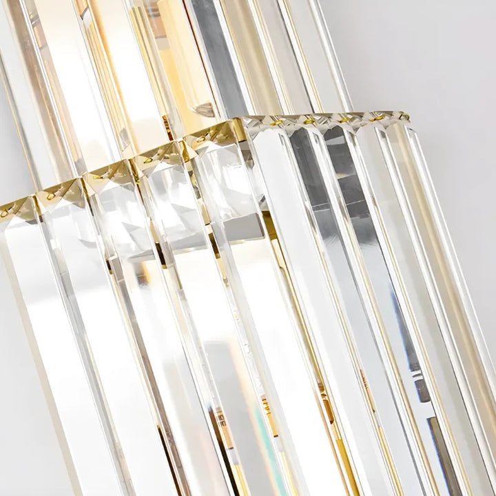 Applique murale en cristal de verre blanc chaud, design moderne pour salon, marque Luminaire Essenza, élégance haut de gamme