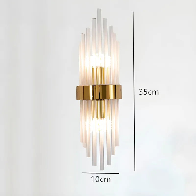 Applique murale en cristal Luminaire Essenza pour salon, design blanc froid, éclairage 5500-7000K, sans tige métallique.