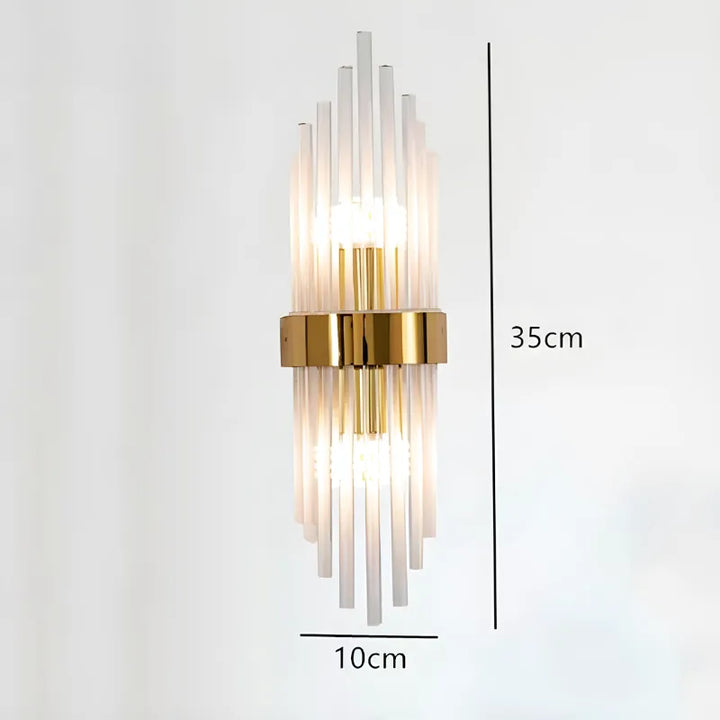 Applique murale en cristal Luminaire Essenza pour salon, design blanc froid, éclairage 5500-7000K, sans tige métallique.