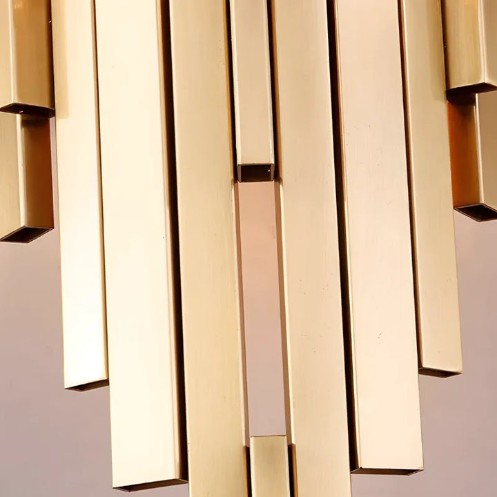 Applique murale en cristal doré pour salon moderne, design haut de gamme, finition blanc chaud, éclairage 2700-3500K, Luminaire Essenza.