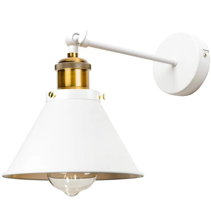 Applique murale design chambre Oscillant de Luminaire Essenza, finition blanc et or, éclairage élégant et moderne.