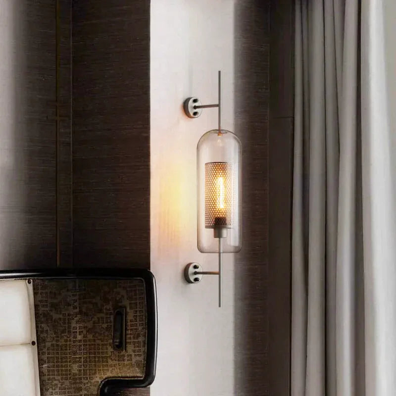Applique murale design moderne en verre Luminaire Essenza, éclairage élégant pour décoration intérieure.