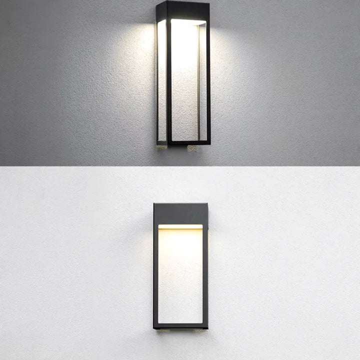Applique murale extérieure étanche noire design, lampe extérieure moderne avec fini noir, pour éclairage extérieur élégant.