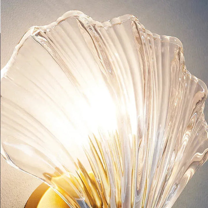 Applique murale en laiton avec abat-jour en verre décoratif, éclairage élégant pour intérieur moderne, Luminaire Essenza