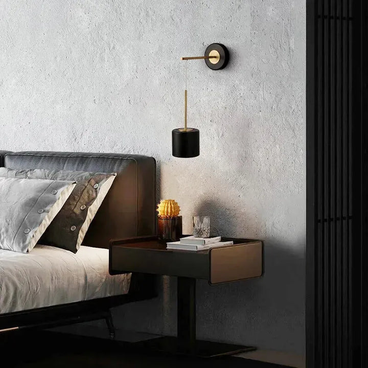 Applique murale LED Luminaire Essenza au design luxueux, noir et blanc, éclairage chaud 2700-3500K, moderne et élégante