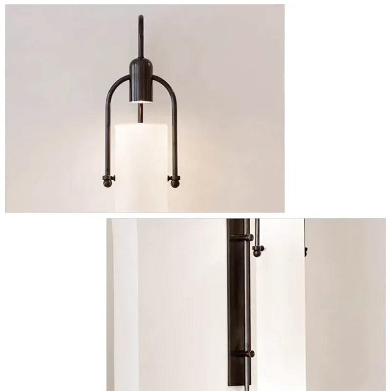 Applique murale LED noire au design nordique moderne, 85 cm, lumière blanc chaud, pour décoration intérieure élégante.