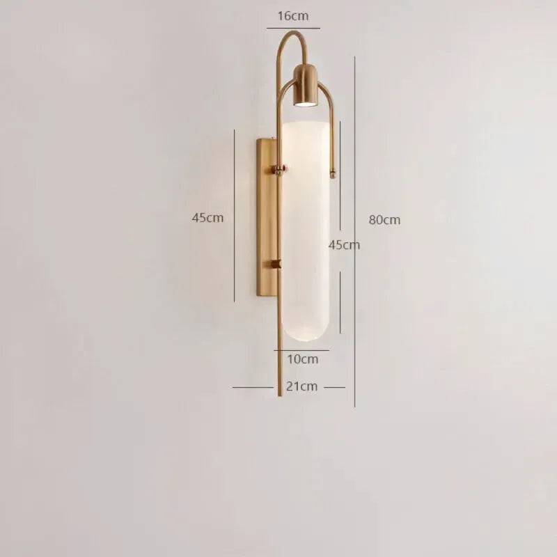 Applique murale LED moderne au design nordique, finition blanche chaude, 85 cm, de marque Luminaire Essenza, pour intérieur.