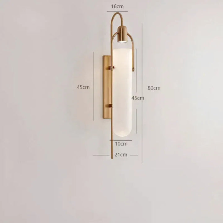 Applique murale LED moderne au design nordique, finition blanche chaude, 85 cm, de marque Luminaire Essenza, pour intérieur.