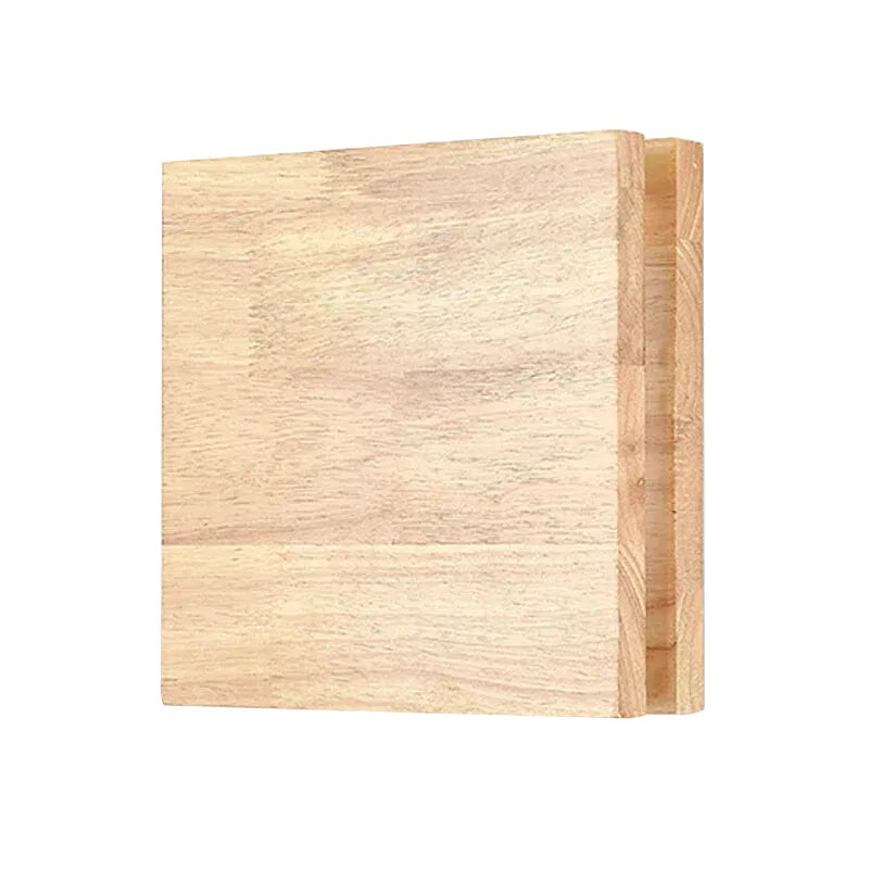 Applique murale LED pour chambre scandinave en bois naturel, modèle B avec lumière blanche chaude, Luminaire Essenza.