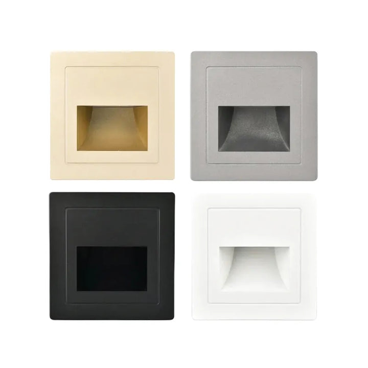 Applique murale LED Luminaire Essenza pour couloir et escalier, noire ou blanche, lumière chaude 2700-3500K.