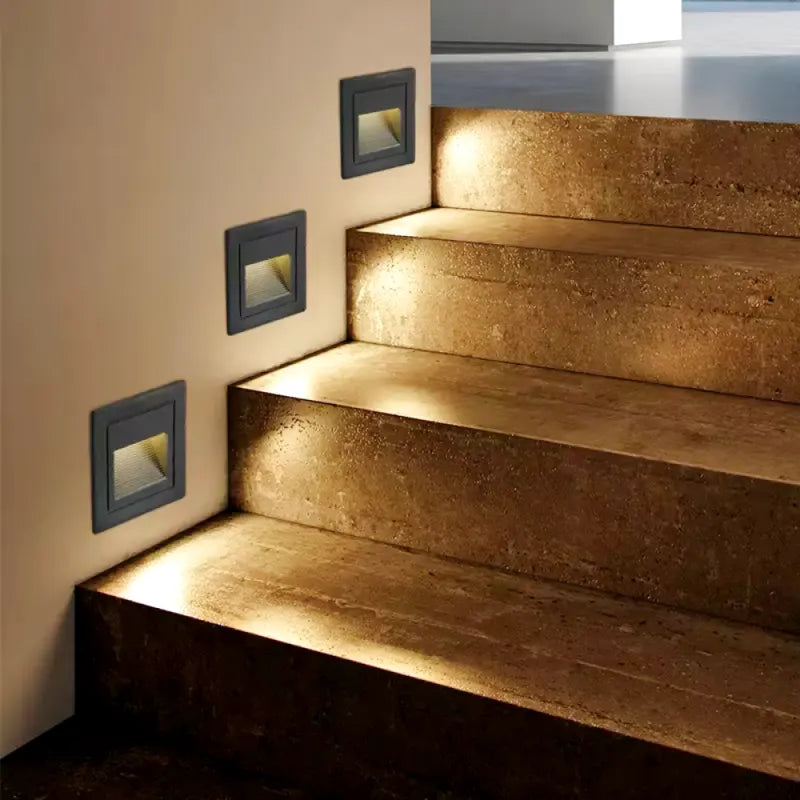 Applique murale LED pour couloir et escalier Luminaire Essenza, noir et blanc, lumière chaude 2700K à 3500K