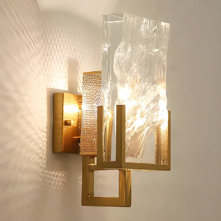 Applique murale LED cristal Luminaire Essenza, design de luxe blanc chaud 3000K pour salon moderne, décor élégant et contemporain