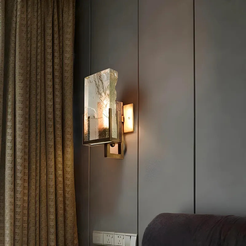 Applique murale LED en cristal blanc chaud 3000K, design de luxe, décoration moderne pour salon par Luminaire Essenza