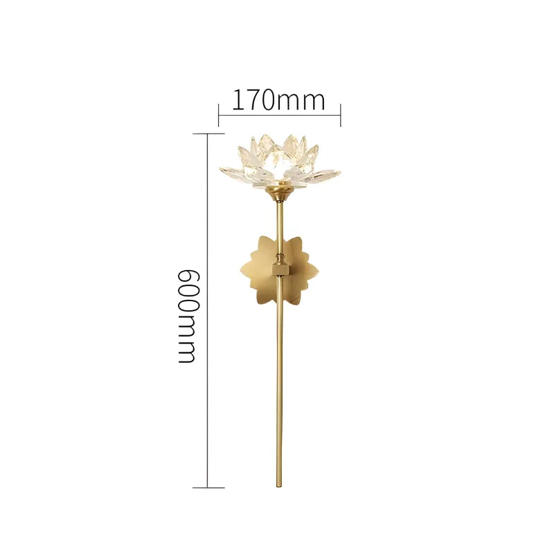 Applique murale LED cristal moderne Luminaire Essenza style Lotus, décoratif, design élégant, 39,5 cm.