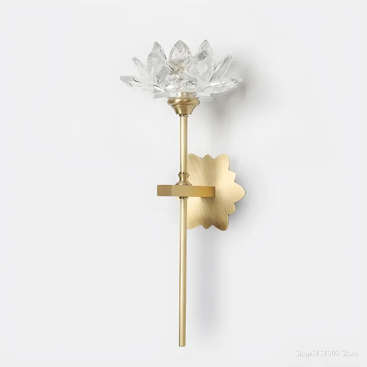 Applique murale LED en cristal moderne Style Lotus, design décoratif, éclairage élégant, 39,5 cm de Luminaire Essenza.