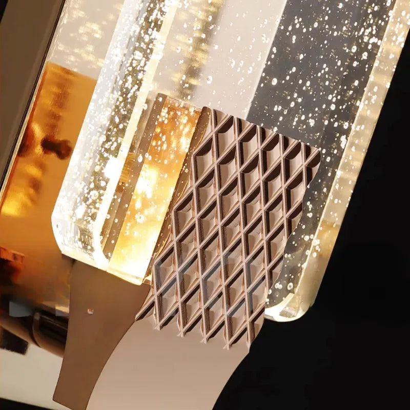 Applique murale LED de luxe Luminaire Essenza en cristal doré, avec éclat moderne, trois couleurs de lumière, 40 cm.