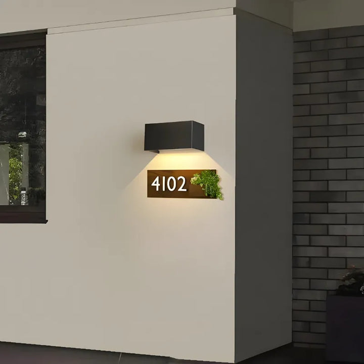 Applique murale LED design nordique minimaliste rectangulaire noire, 20 cm, lumière blanc chaud 2700-3500K, pour décoration moderne.