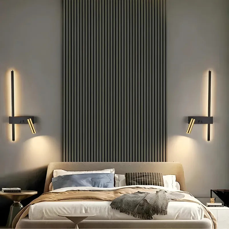 Applique murale LED Luminaire Essenza style nordique moderne, blanche et décorative, lumière douce 2700-3500K.