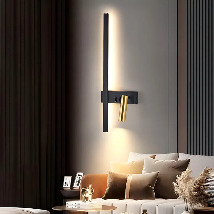 Applique murale LED design nordique moderne Luminaire Essenza, blanche, douce, éclairage chaud 2700-3500K, décoration intérieure.
