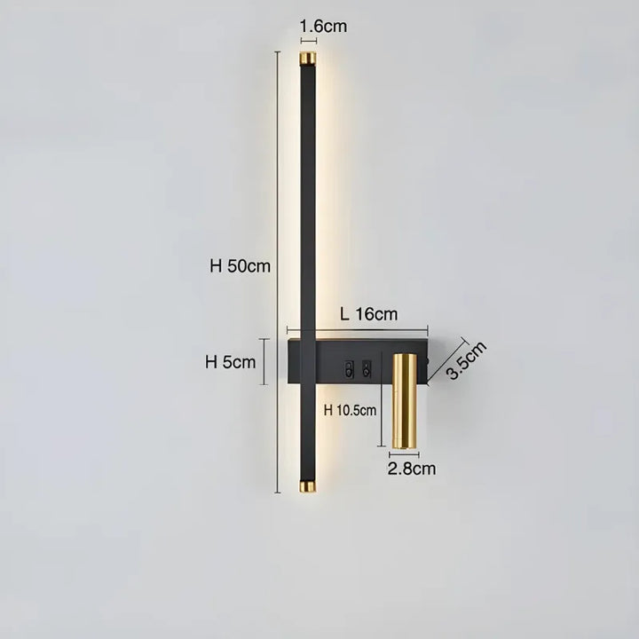 Applique murale LED Luminaire Essenza, design nordique moderne, éclairage blanc doux 2700-3500K, décoration intérieure élégante
