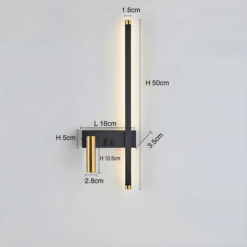 Applique murale LED Luminaire Essenza, design nordique moderne, éclairage blanc doux, décoration murale élégante.