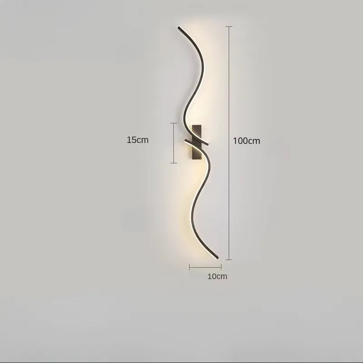 Applique murale LED blanche moderne, élégante et minimaliste, décorative, de 100 cm, par Luminaire Essenza.