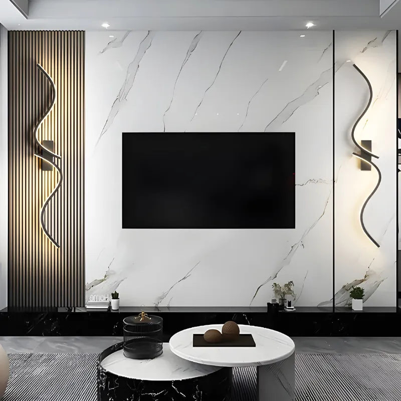 Applique murale LED Luminaire Essenza, design élégant moderne et minimaliste, éclairage décoratif pour intérieur.