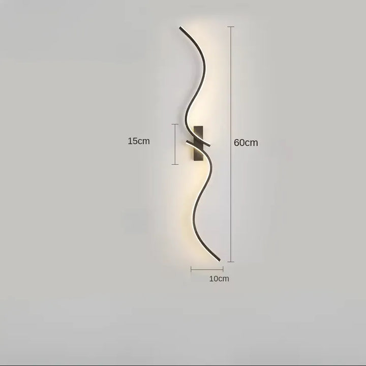 Applique murale LED blanche moderne et minimaliste de 60 cm, luminaire décoratif élégant pour intérieur.