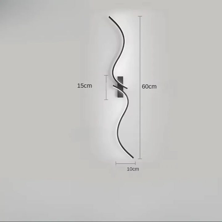 Applique murale LED moderne et minimaliste Luminaire Essenza, 60 cm, blanc froid, design élégant et décoratif pour intérieur.