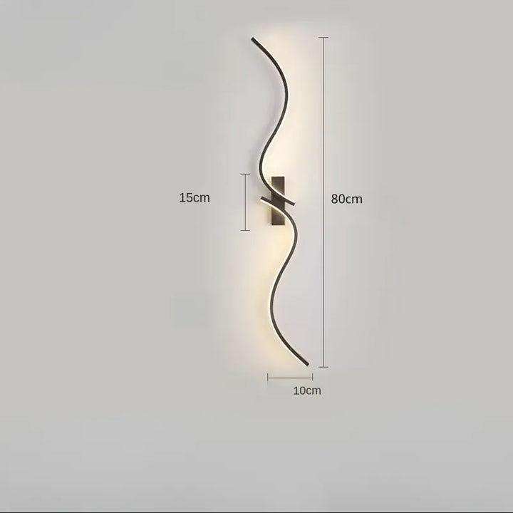 Applique murale LED Luminaire Essenza, design moderne minimaliste, 80 cm, blanc chaud, élégant et décoratif pour intérieur.