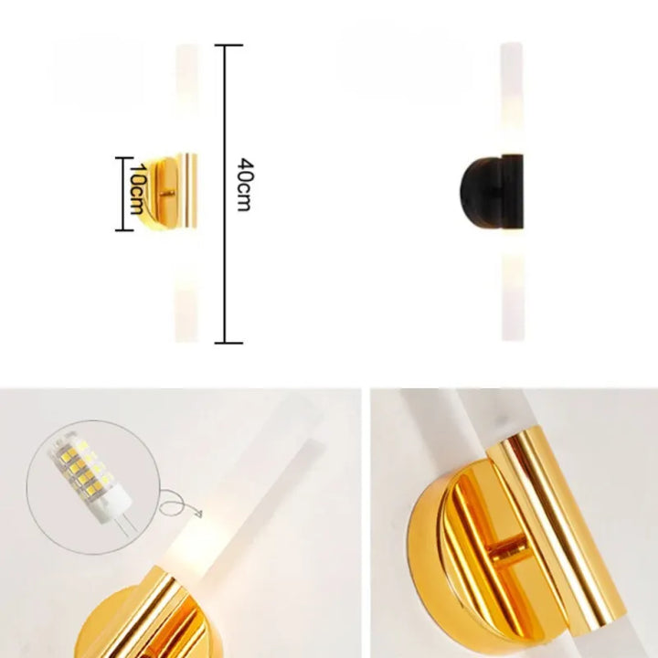Applique murale LED en métal au design moderne de Luminaire Essenza, éclairage élégant pour mur intérieur.