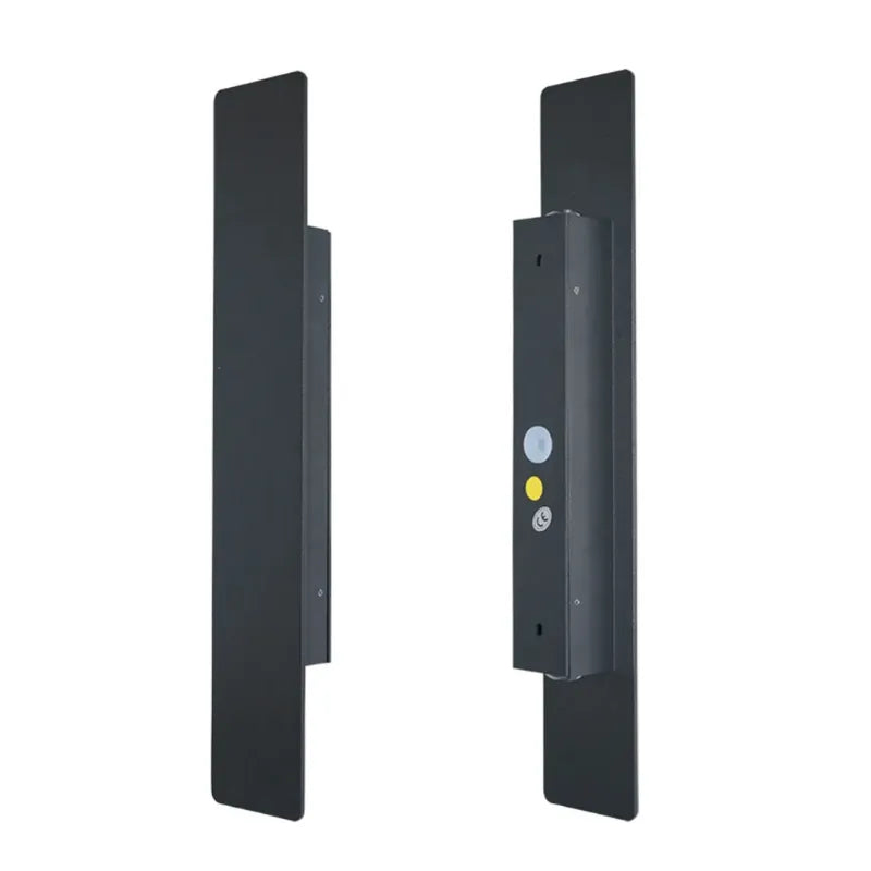 Applique murale LED extérieure moderne et minimaliste de 20 cm, finition noire ou blanche, éclairage chaud, par Luminaire Essenza.