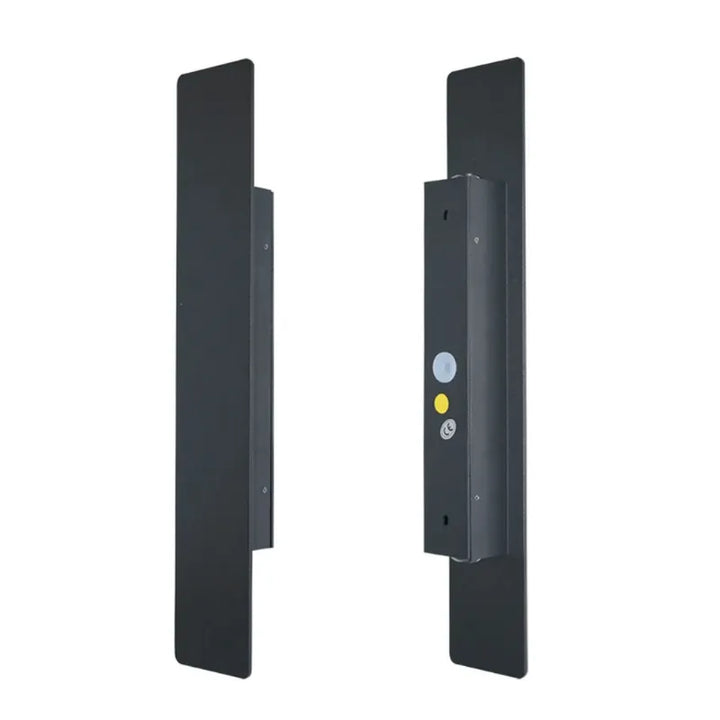 Applique murale LED extérieure moderne et minimaliste de 20 cm, finition noire ou blanche, éclairage chaud, par Luminaire Essenza.